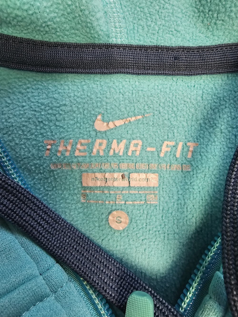 Nike Teal  Blue Full-Zip Hoodie - Picture 3 of 6